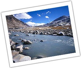 Glacier Lake in Himalayas